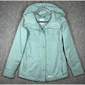 Nike 6.0 Womens Snowboard Ski Jacket Hooded Insulated Teal Blue Size M